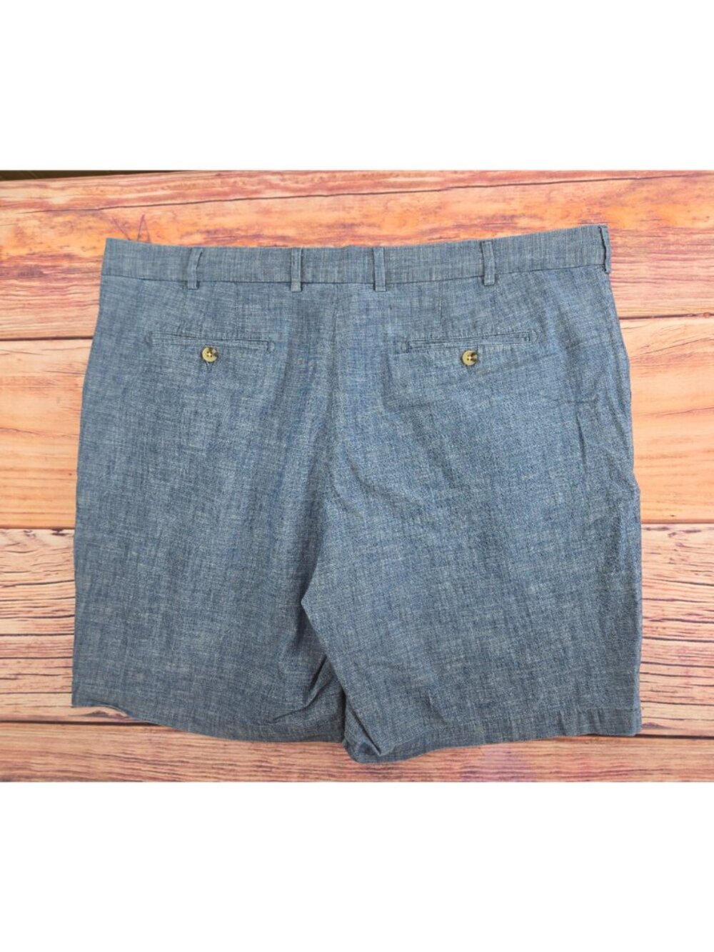 Peter Millar Mens Blue Chambray Shorts Size 40 - Picture 2 of 6